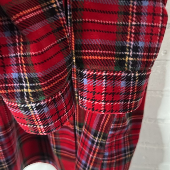 L.LBEAN Women's Vintage Preppy Scotch Plaid Velvet Shirt Tartan Size XLarge - Picture 6 of 9